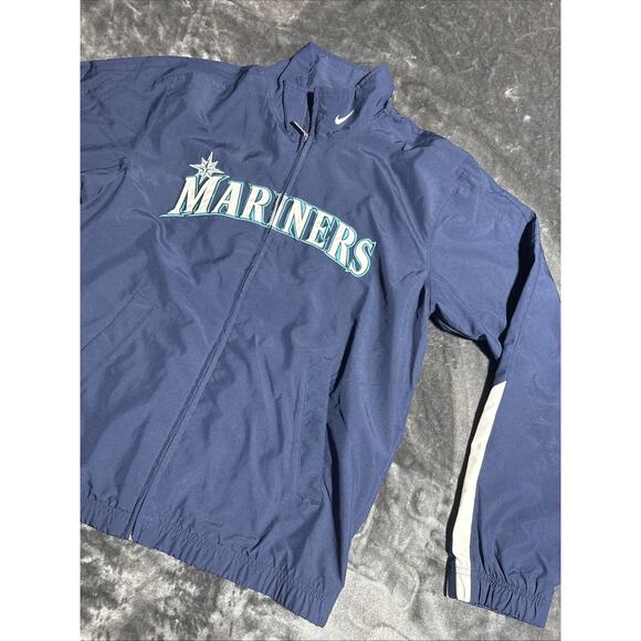 Nike Other - EUC Rare Vintage Nike Team Seattle Mariners Windbreaker Jacket Blue Mens Medium